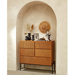 Комод с геометрическим рисунком на ящиках Anders Dark Wood варинант исполнения - 5 | Loft Concept в Челябинске