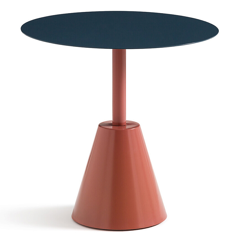 Стол для сада из стали Round Steel Синий Серый Терракотовый Стол для сада из стали Round Steel Синий Серый Терракотовый в Челябинске | Loft Concept