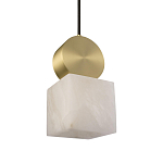 Подвесной светильник с квадратным мраморным плафоном Marble square варинант исполнения - 3 | Loft Concept в Челябинске