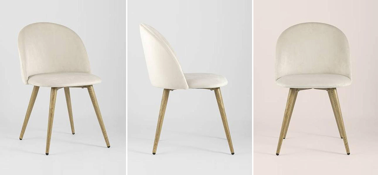 Стул Miruna Chair II Молочный Велюр Стул Miruna Chair II Молочный Велюр - Loft-Concept в Челябинске