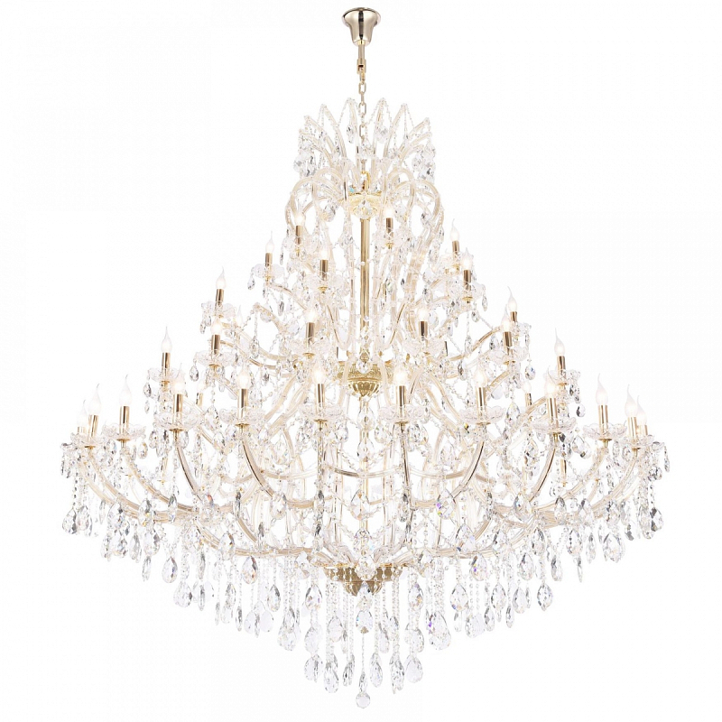 Люстра Pasquale Chandelier 56 Золотой Прозрачный Люстра Pasquale Chandelier 56 Золотой Прозрачный в Челябинске | Loft Concept