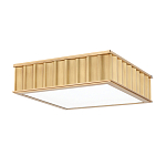 Потолочный светильник квадратный с гофрированным латунным абажуром Millennium варинант исполнения - 1 | Loft Concept в Челябинске