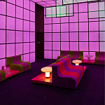 Дизайнерский кофейный стол на круглых ножках Poltronova T02 Pink Coffee Table варинант исполнения - 7 | Loft Concept в Челябинске