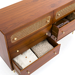 Комод с 6-ю ящиками с декором из ротанга Degarmo Chest of Drawers варинант исполнения - 3 | Loft Concept в Челябинске