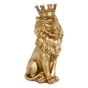 Статуэтка лев с детализированной гривой и изящной короной Lion Crown