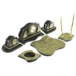 Настольный письменный набор из змеевика из 7-ми элементов Successful Leader варинант исполнения - 2 | Loft Concept в Челябинске