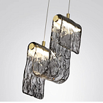 Подвесной светильник волнистой формы из фактурного стекла Wave варинант исполнения - 10 | Loft Concept в Челябинске