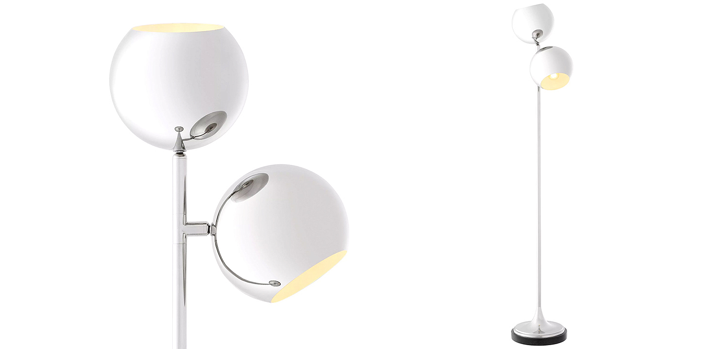 Торшер Eichholtz Floor Lamp Compton Nickel Торшер Eichholtz Floor Lamp Compton Nickel - Loft-Concept в Челябинске