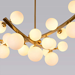 Люстра подвесная фигурная с белыми лампами в форме шара Felicitat варинант исполнения - 2 | Loft Concept в Челябинске