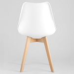 Стул с основой из пластика и мягким сиденьем Arvika White варинант исполнения - 5 | Loft Concept в Челябинске