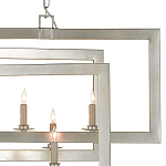 Люстра серебряная из пересекающихся прямоугольных элементов Intersecting Rectangles варинант исполнения - 1 | Loft Concept в Челябинске