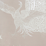 Обои ручная роспись в стиле Арт-деко Whistler Peacocks Special Colourway on Almost Mauve dyed silk варинант исполнения - 2 | Loft Concept в Челябинске