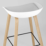 Барный стул на ножках из натурального дерева Boras White варинант исполнения - 6 | Loft Concept в Челябинске