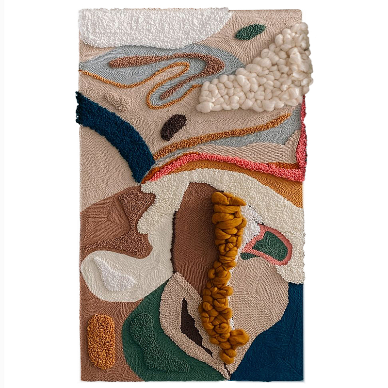 Тканый вручную текстильный гобелен Orchid Коричневый Бежевый в Челябинске | Loft Concept 