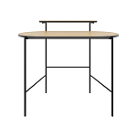 Стол письменный овальной формы с полкой LOUB WORKING TABLE BLACK OAK варинант исполнения - 1 | Loft Concept в Челябинске