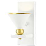 Бра с бело-золотыми плафоном в форме конуса Light Source варинант исполнения - 4 | Loft Concept в Челябинске