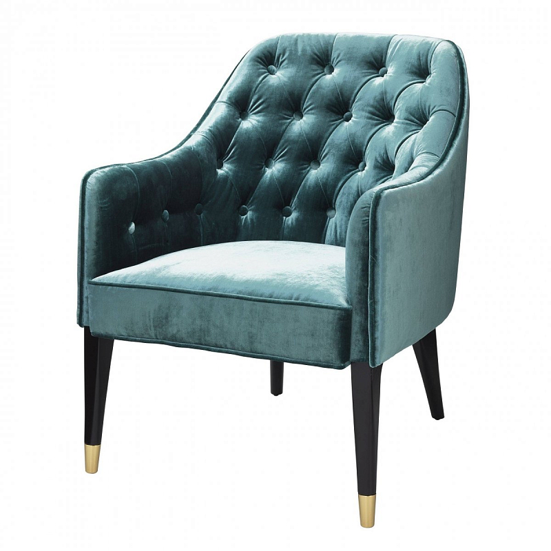 Кресло Eichholtz Chair Cyrus Turquoise Бирюзовый Черный Кресло Eichholtz Chair Cyrus Turquoise Бирюзовый Черный в Челябинске | Loft Concept