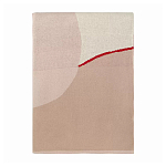 Плед из хлопка бежевого цвета с абстрактным принтом Elysian Flow Peach варинант исполнения - 2 | Loft Concept в Челябинске