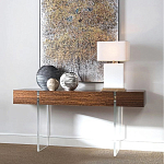 Консоль прямоугольная с выдвижным ящиком на прозрачных ножках Hitchcock варинант исполнения - 1 | Loft Concept в Челябинске