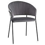 Стул в велюре серого цвета Horizon варинант исполнения - 1 | Loft Concept в Челябинске