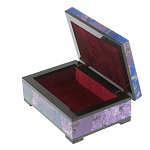 Шкатулка из натурального камня лазурит и чароит Stone Casket варинант исполнения - 3 | Loft Concept в Челябинске