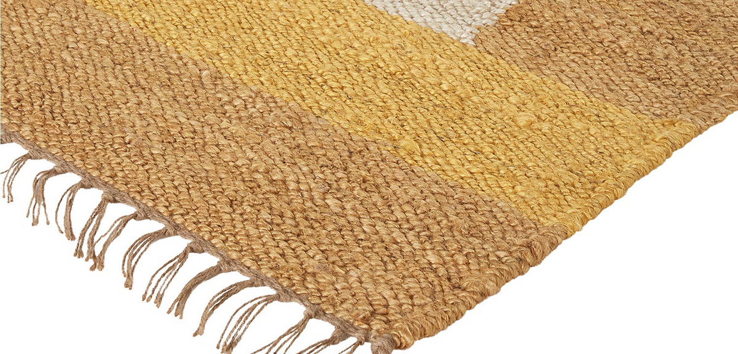 Ковер с бахромой Carpet Yellow 100% джут Ковер с бахромой Carpet Yellow 100% джут - Loft-Concept в Челябинске