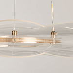 Люстра с прозрачным волнистым плафоном в форме цветка Ethereal Bloom варинант исполнения - 9 | Loft Concept в Челябинске