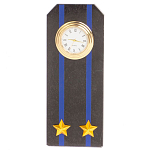 Часы погон подарочные настольные Авиация ВМФ из натурального камня Змеевик Military Clock варинант исполнения - 16 | Loft Concept в Челябинске