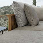 Дизайнерский уличный диван из массива дерева с плетеной спинкой PALINFRASCA Sofa варинант исполнения - 2 | Loft Concept в Челябинске