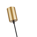 Подвесной светильник с сетчатым металлическим плафоном цилиндрической формы золотой Metal Mesh варинант исполнения - 5 | Loft Concept в Челябинске