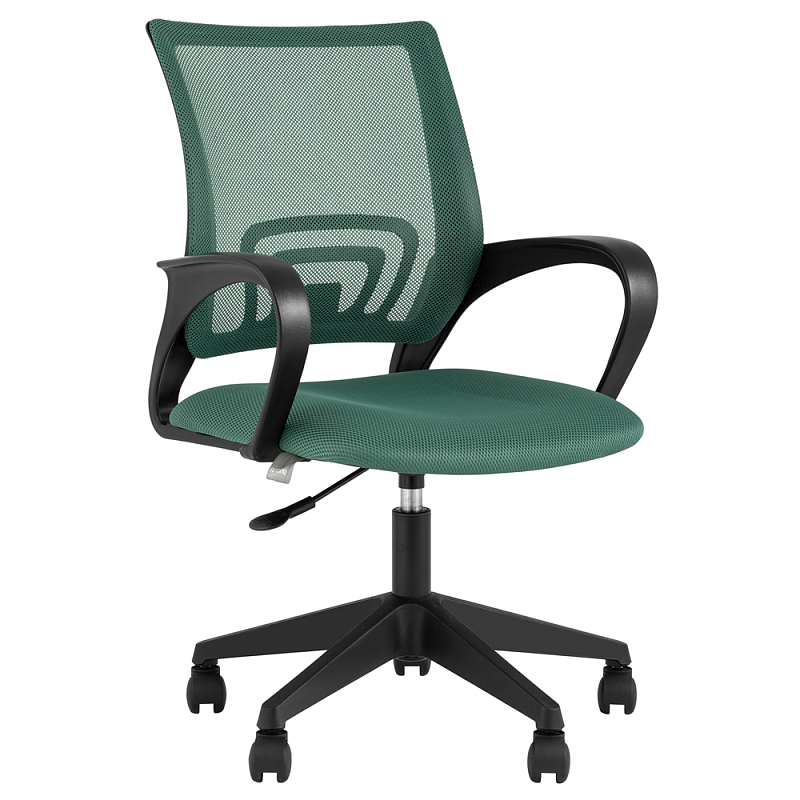 Офисное кресло с основанием из черного пластика Desk chairs Green Зеленый Черный Офисное кресло с основанием из черного пластика Desk chairs Green Зеленый Черный в Челябинске | Loft Concept