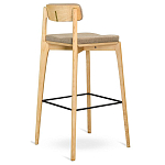 Барный стул из массива ясеня Elegant Ash Shape варинант исполнения - 4 | Loft Concept в Челябинске