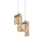 Подвесной светильник волнистой формы из фактурного стекла Wave варинант исполнения - 2 | Loft Concept в Челябинске