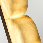 Бра с изогнутым плафоном из белого алебастра на прямоугольном основании Cryptocrystalline Stone варинант исполнения - 8 | Loft Concept в Челябинске