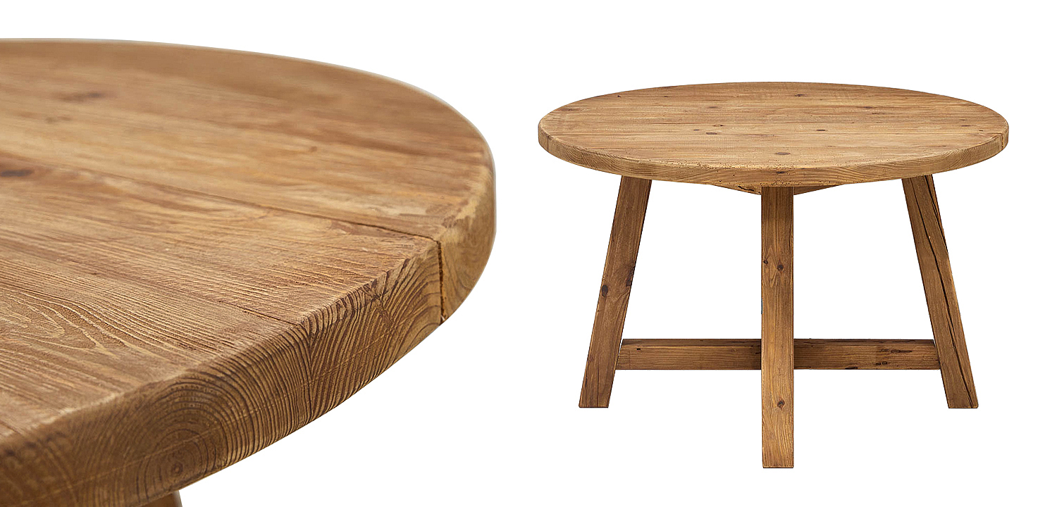 Круглый деревянный обеденный стол Ralf Wood Round Dinner Table Круглый деревянный обеденный стол Ralf Wood Round Dinner Table - Loft-Concept в Челябинске