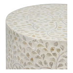 Приставной столик с рисунком из раковин устриц Bone Inlay варинант исполнения - 3 | Loft Concept в Челябинске