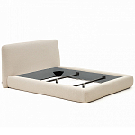 Кровать со съемным бежевым чехлом из ткани букле White Boucle Collection варинант исполнения - 1 | Loft Concept в Челябинске