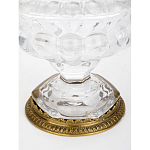 Чаша из прозрачного стекла на ножке с бронзовой ручкой в виде ветки Eden Garden варинант исполнения - 4 | Loft Concept в Челябинске