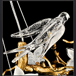 Люстра в виде золотой ветки с цветами и птичками Marvelous Garden варинант исполнения - 10 | Loft Concept в Челябинске