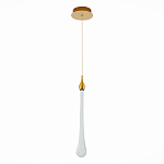 Подвесной светильник с плафоном в форме капли на золотистом каркасе Raindrop варинант исполнения - 3 | Loft Concept в Челябинске