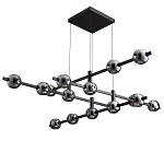 Люстра подвесная черная в сочетании с серыми стеклянными плафонами Embodiment варинант исполнения - 1 | Loft Concept в Челябинске