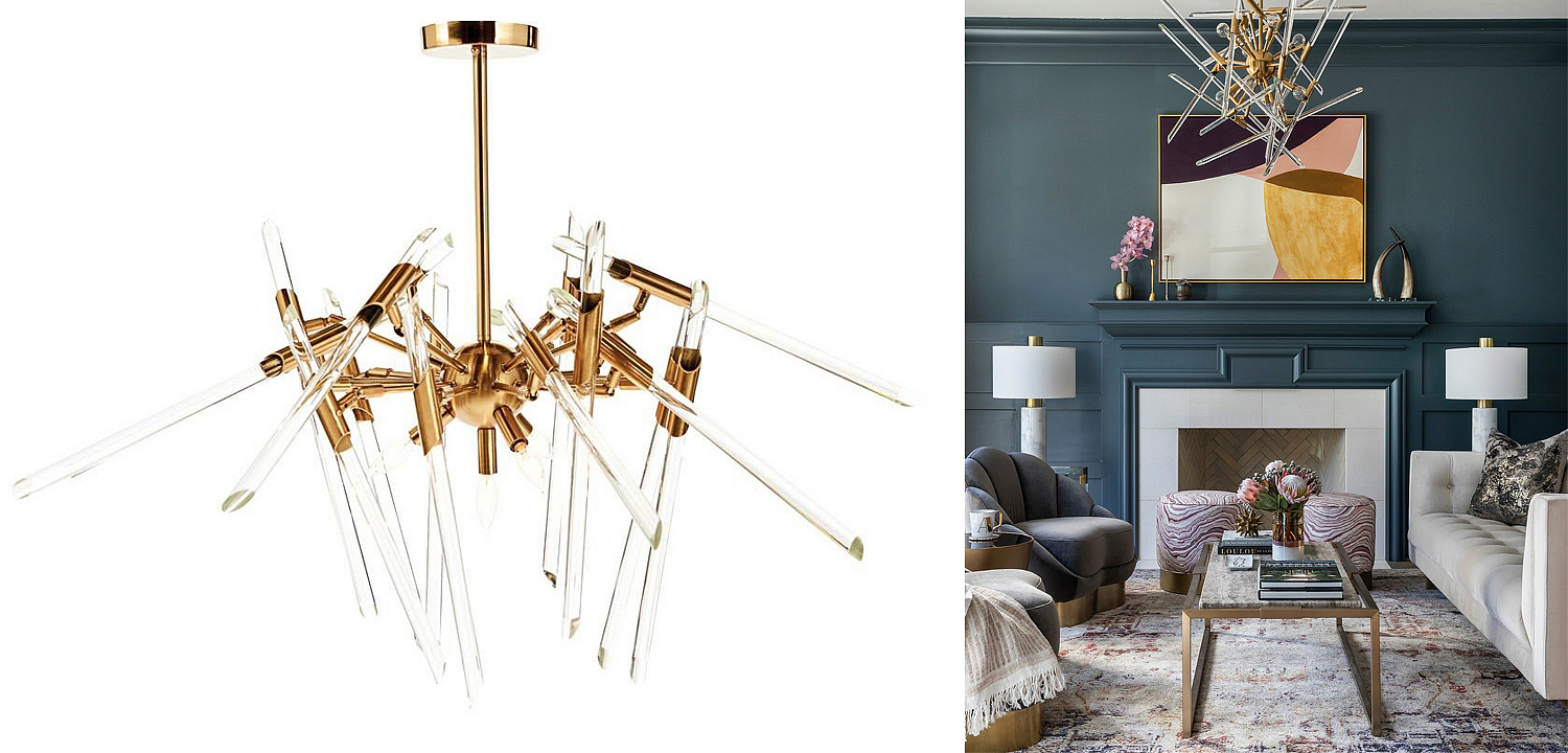 Люстра Ice Rods Chandelier brass Люстра Ice Rods Chandelier brass - Loft-Concept в Челябинске