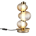 Настольная лампа с 3-мя рифлеными стеклянными шарами Marcelh Light варинант исполнения - 2 | Loft Concept в Челябинске