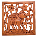 Панно из дерева слов и цветы Panel With Animals варинант исполнения - 1 | Loft Concept в Челябинске