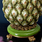 Настольная лампа с каркасом и декором в виде ананаса из фарфора и бронзы Pineapple Lamp варинант исполнения - 3 | Loft Concept в Челябинске