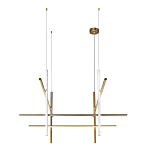 Люстра с 8-ю пересекающимися цилиндрическими плафонами на тонких тросах Trumpet tube варинант исполнения - 4 | Loft Concept в Челябинске