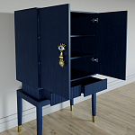 Кабинетный шкаф Elsa Dreams Blue с 2-мя ящиками варинант исполнения - 3 | Loft Concept в Челябинске