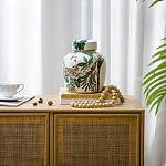 Ваза с крышкой фарфоровая с ручной росписью Leopard Collection  варинант исполнения - 4 | Loft Concept в Челябинске