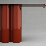Консоль красная с цилиндрическим основанием Giorgio варинант исполнения - 2 | Loft Concept в Челябинске