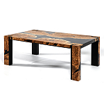Кофейный Стол River in Autumn Elm Resin Coffee Table варинант исполнения - 4 | Loft Concept в Челябинске